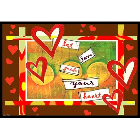 Carolines Treasures Carolines Treasures PJC1113MAT Let Love Guide Your Heart Valentines Day Indoor & Outdoor Mat; 18 x 27 in. PJC1113MAT